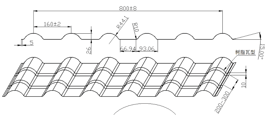 roof tile roll forming machine